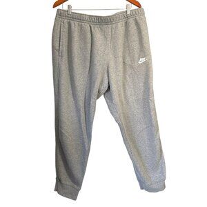 Nike Mens Gray Sweatpants XXL Fleece Lined Athletic Joggers With Pockets